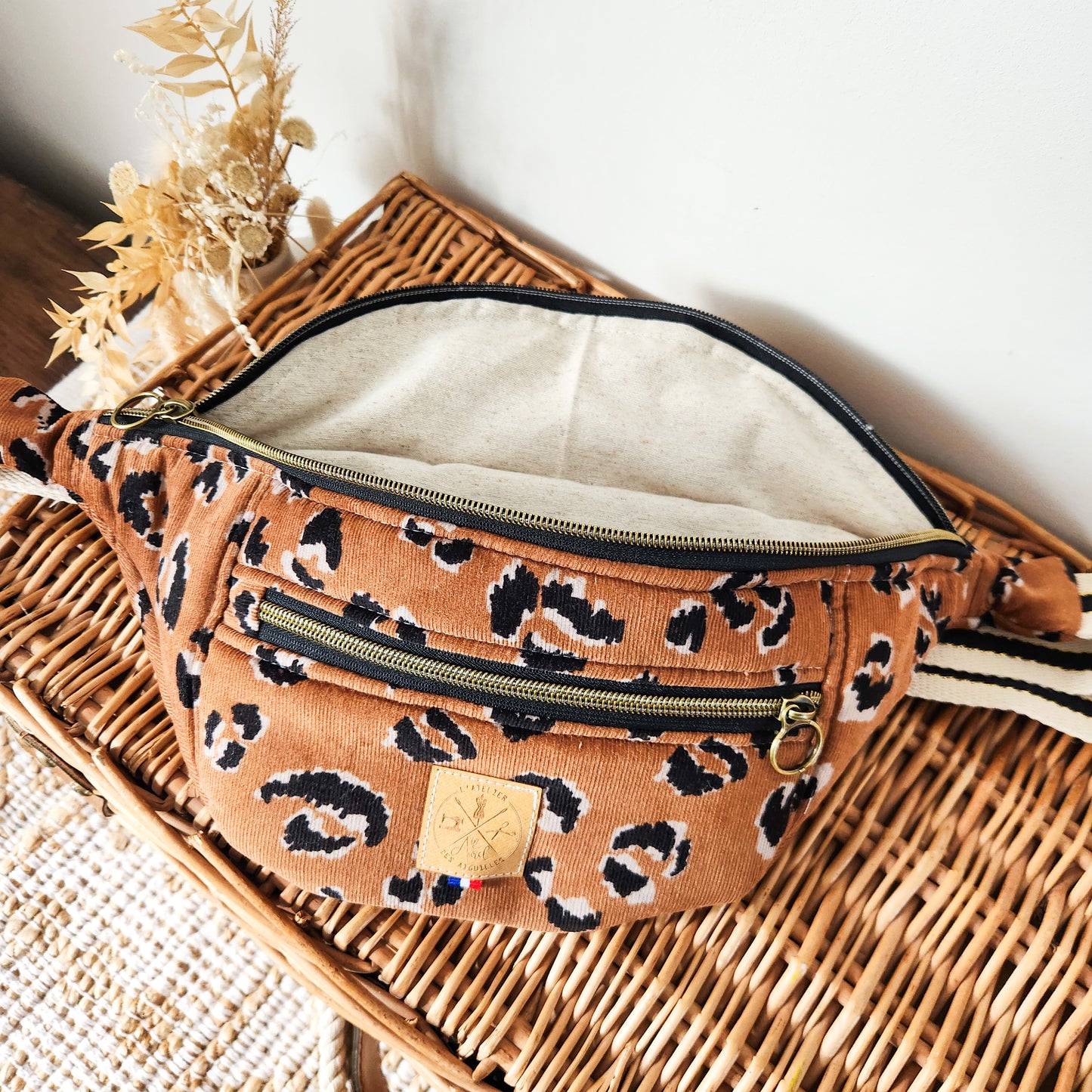 Banane Velours Léopard caramel