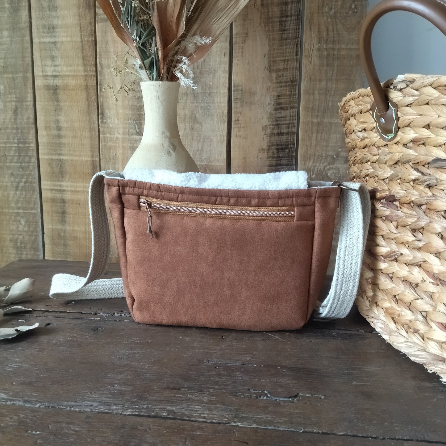 Sac Bandoulière Teddy Moka