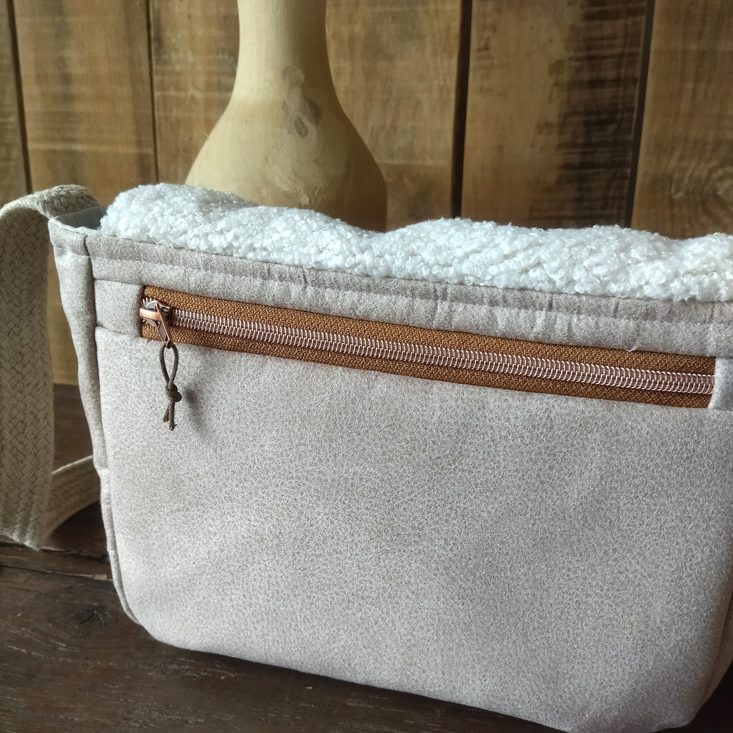 Sac Bandoulière Teddy Ecru