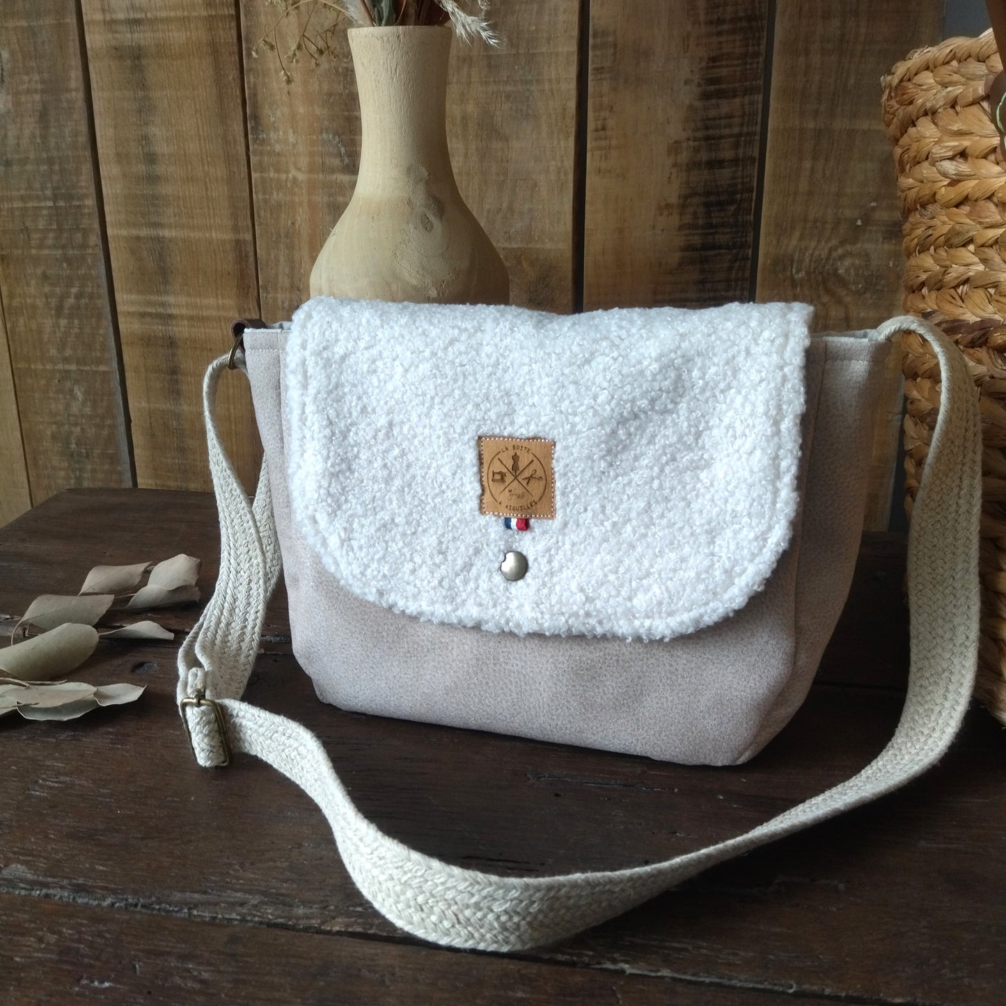 Sac Bandoulière Teddy Ecru