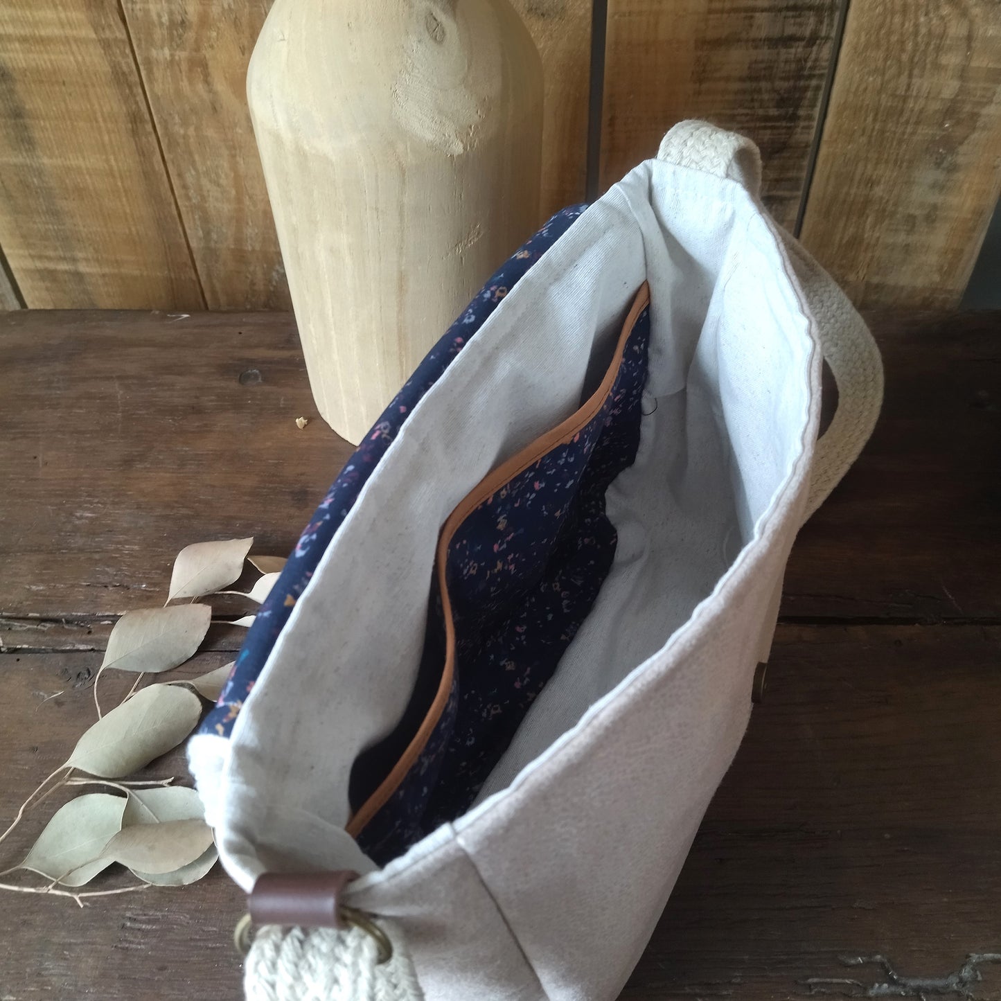Sac Bandoulière Teddy Ecru