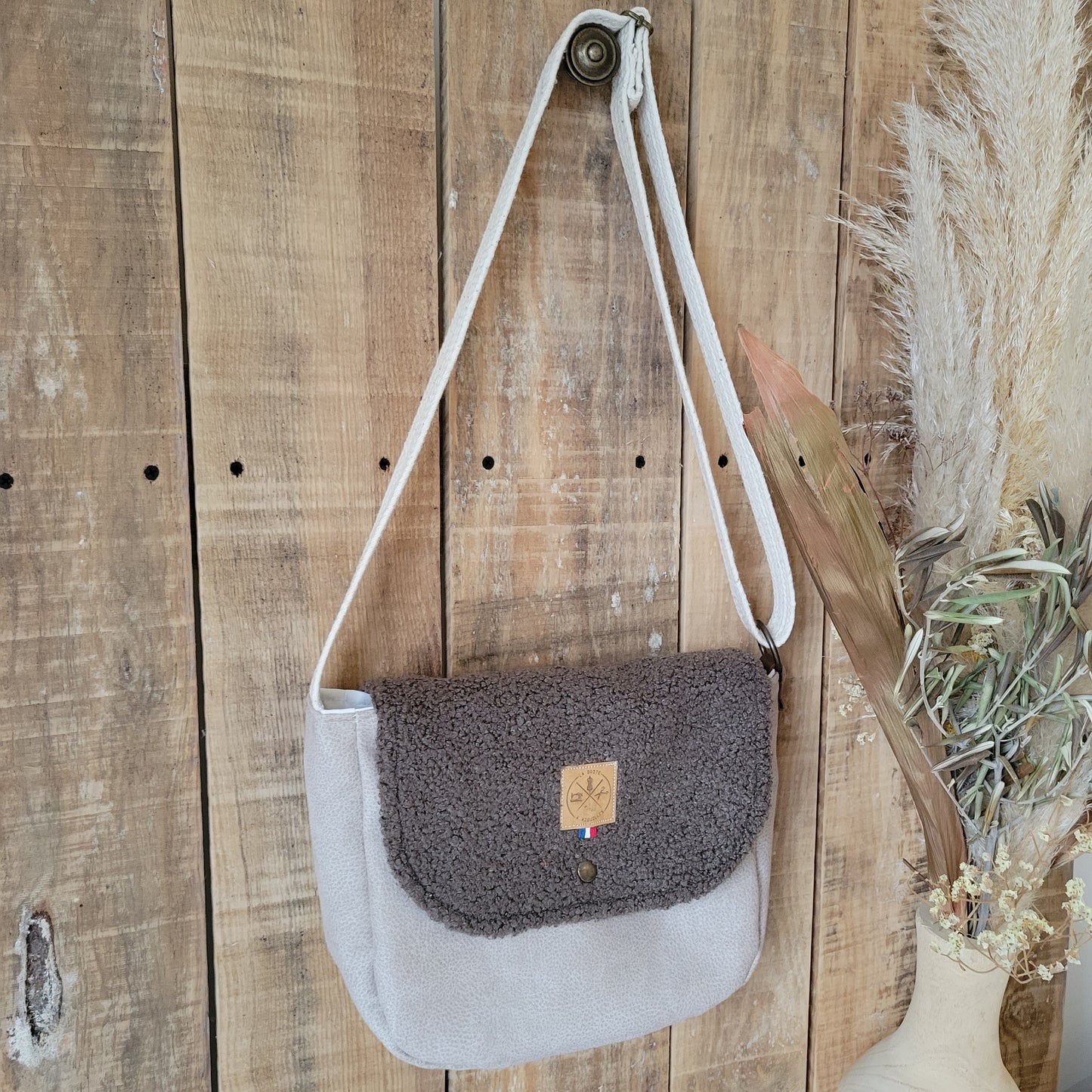 Sac Bandoulière Teddy Ecru