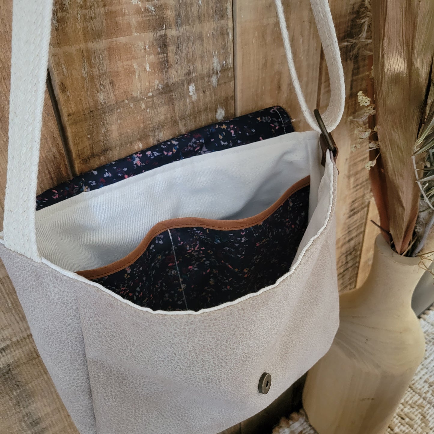 Sac Bandoulière Teddy Ecru