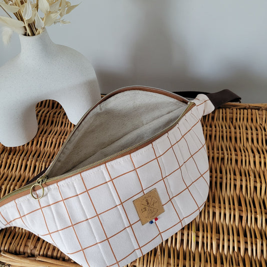 Sac Banane matelassé Carreau