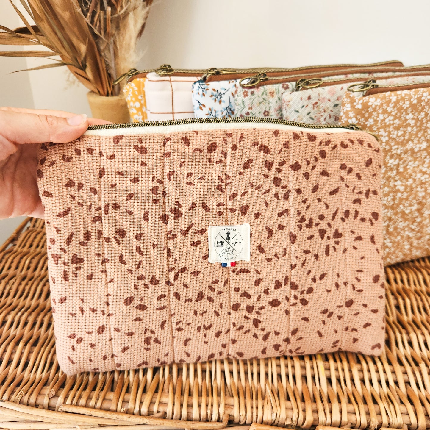 Pochette M Granito/ déperlant Ecru