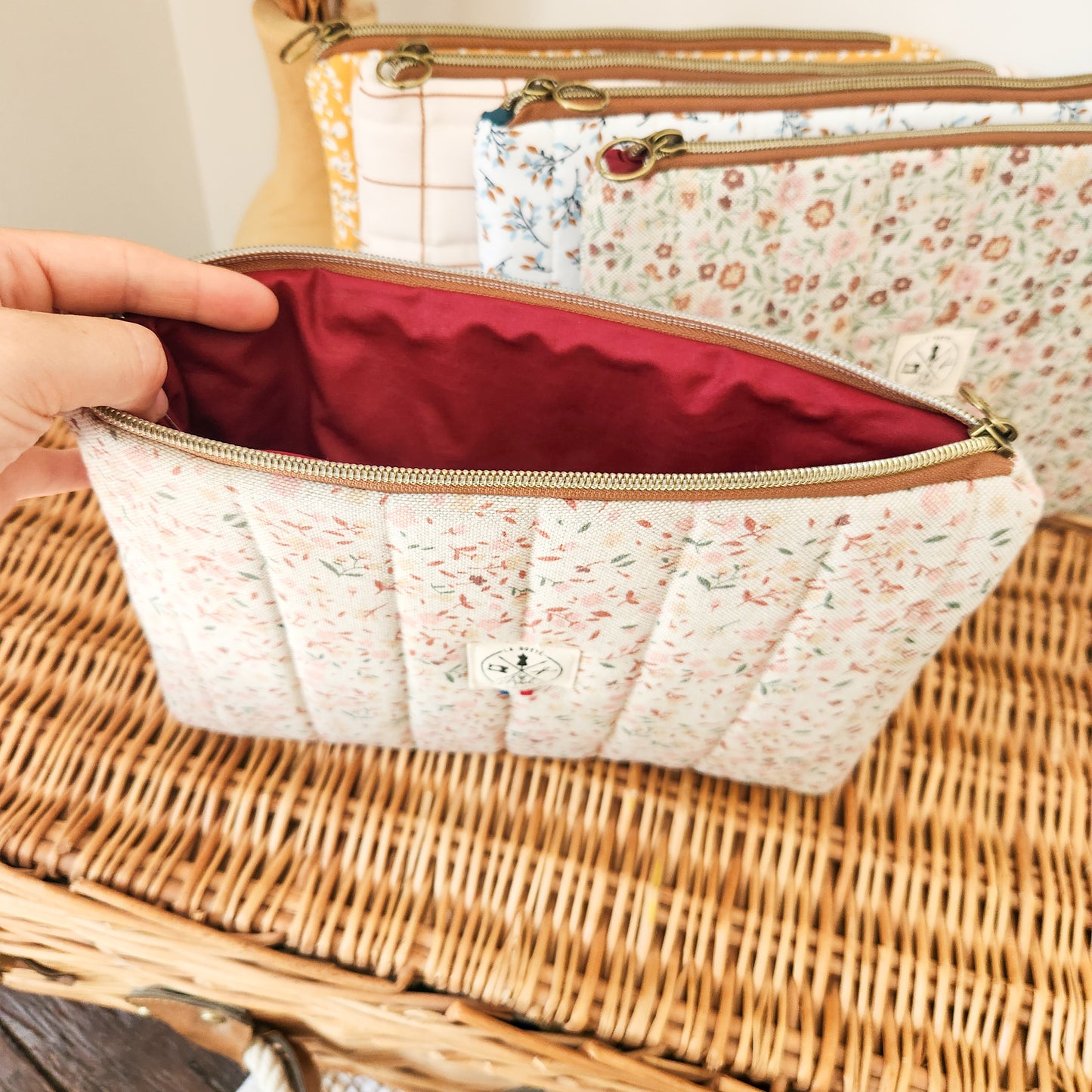 Pochette M Louise/ déperlant Bordeaux