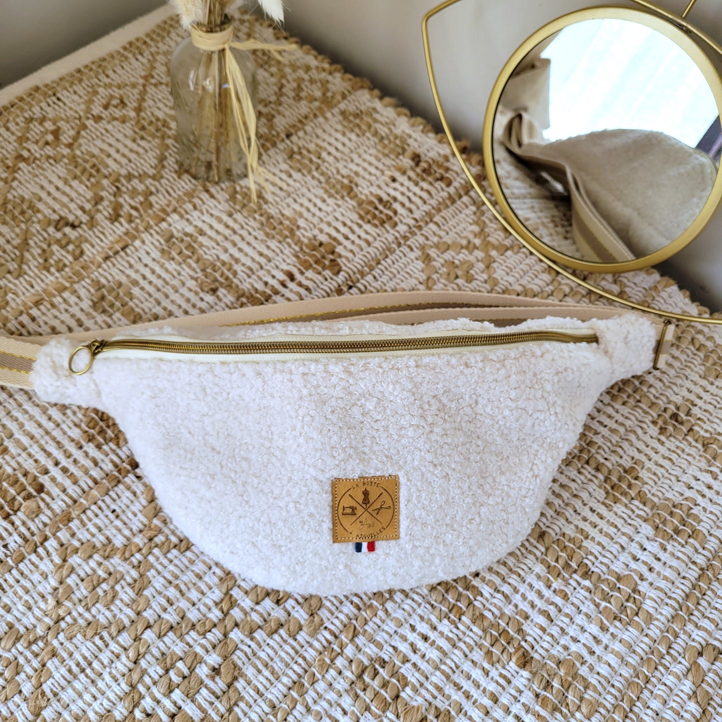 Sac Banane Teddy Ecru