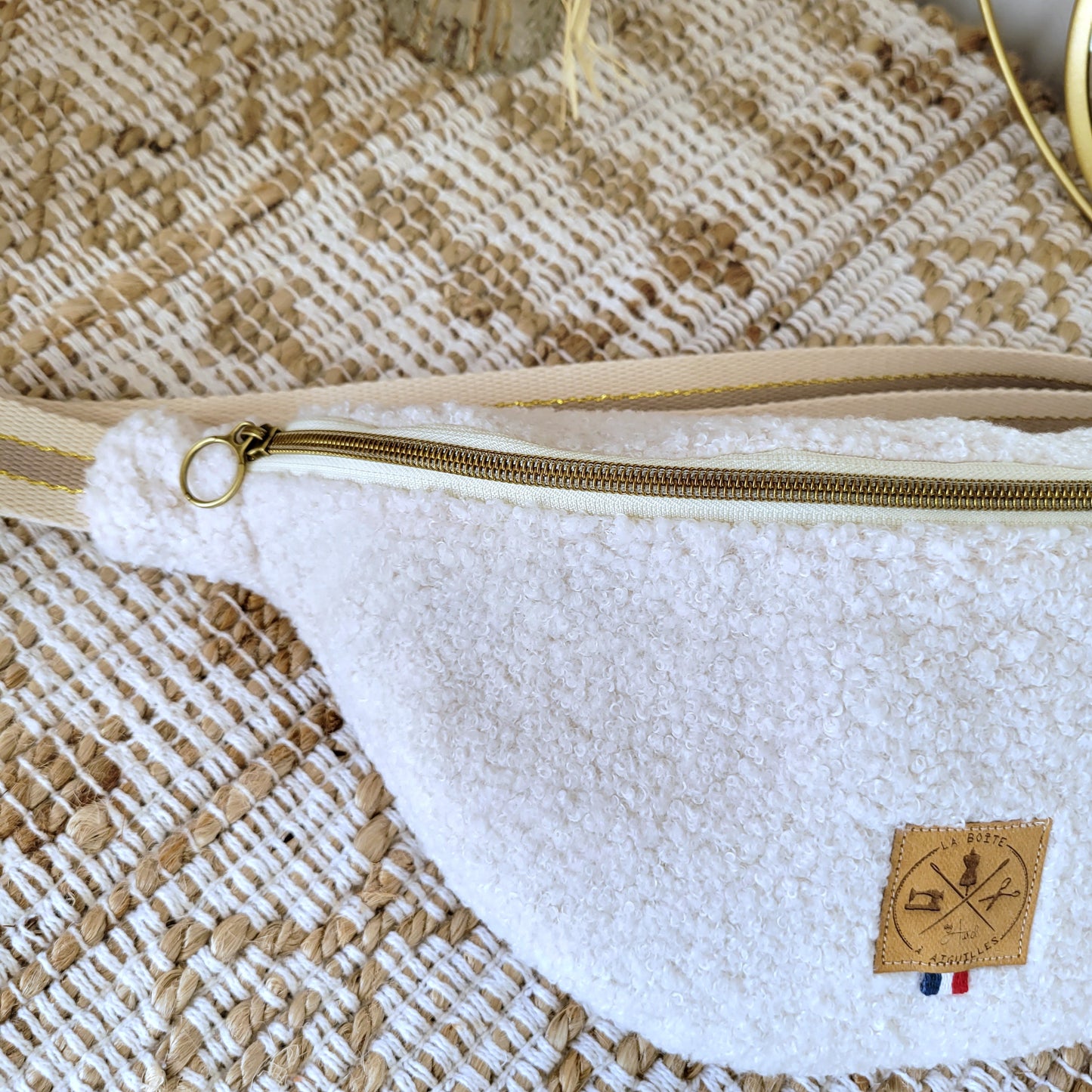 Sac Banane Teddy Ecru