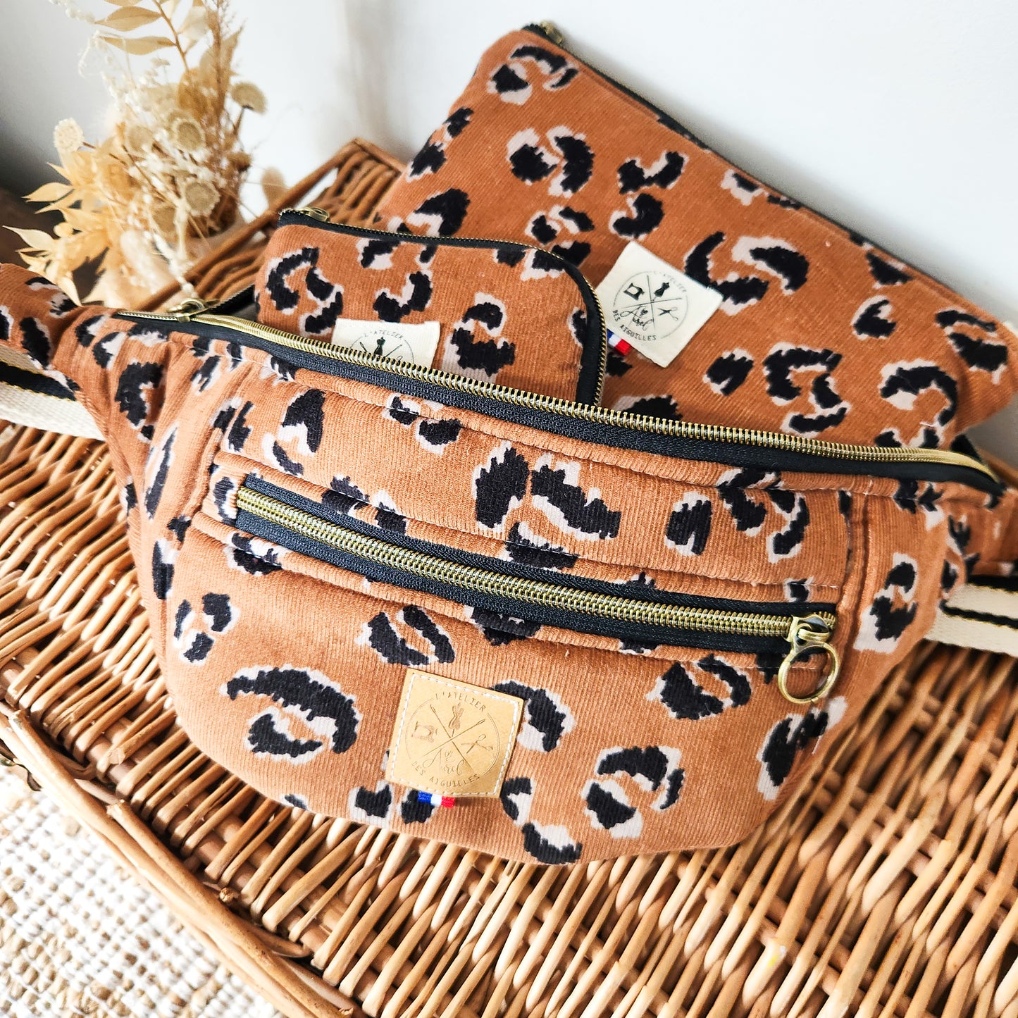 Banane Velours Léopard caramel