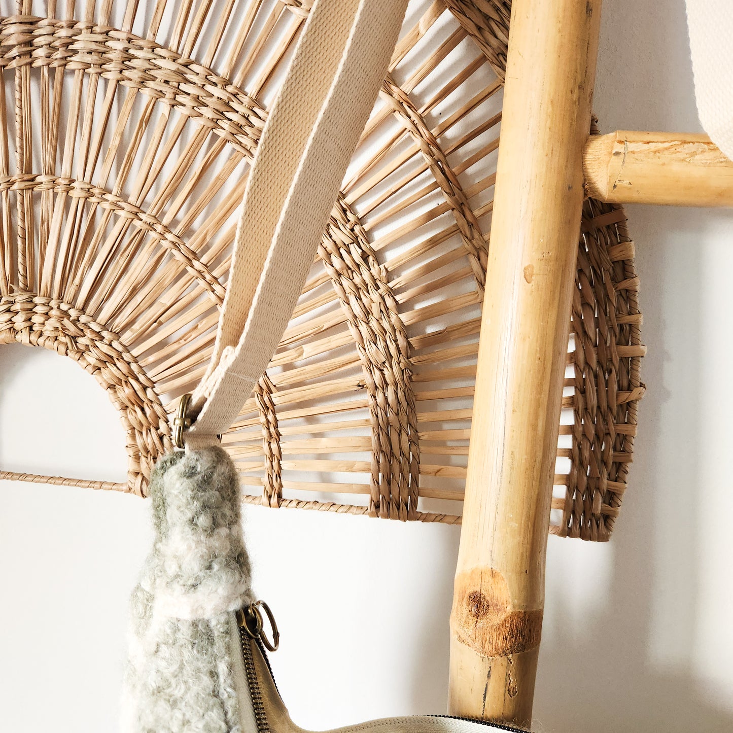 SAC DEMI LUNE S - Teddy Jacquard Kaki