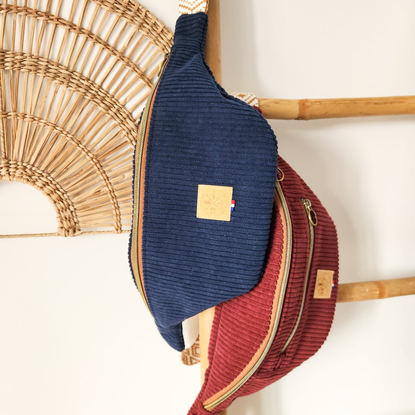 Banane Velours Bleu marine