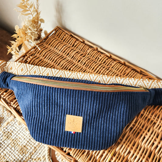 Banane Velours Bleu marine