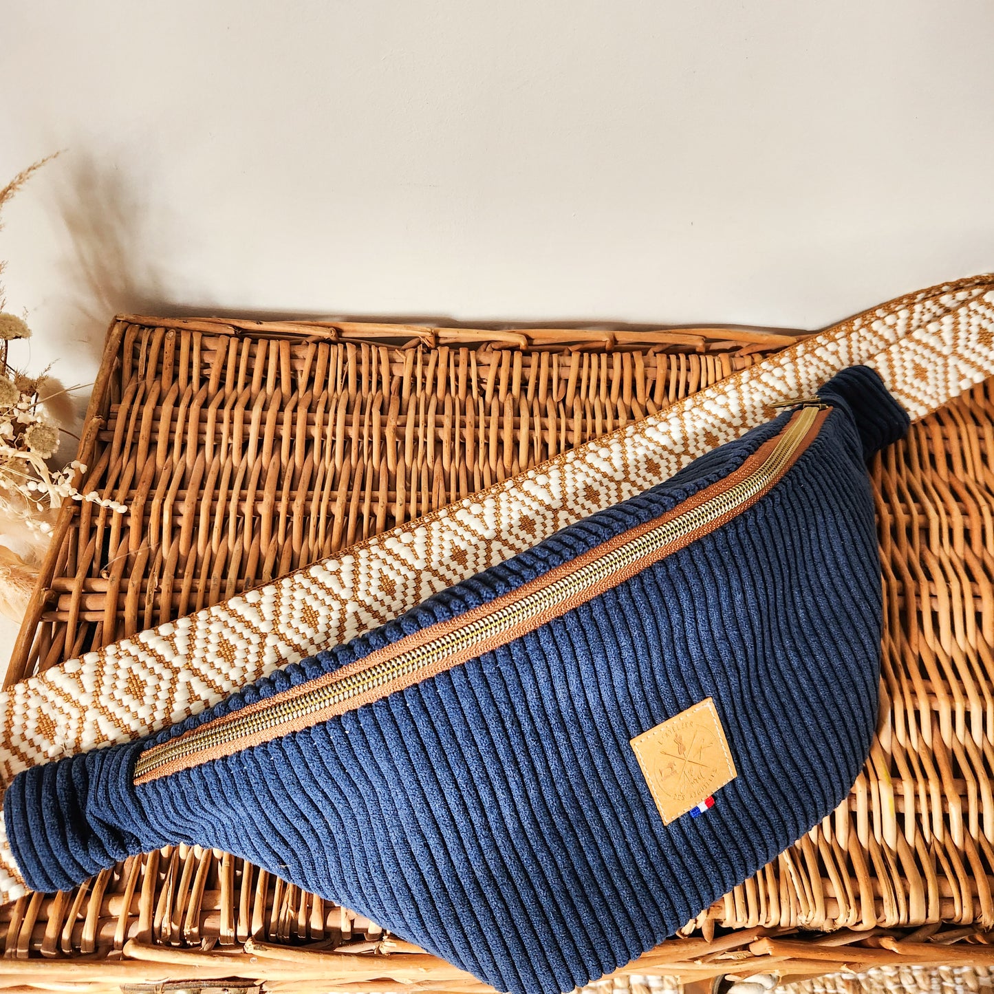 Banane Velours Bleu marine