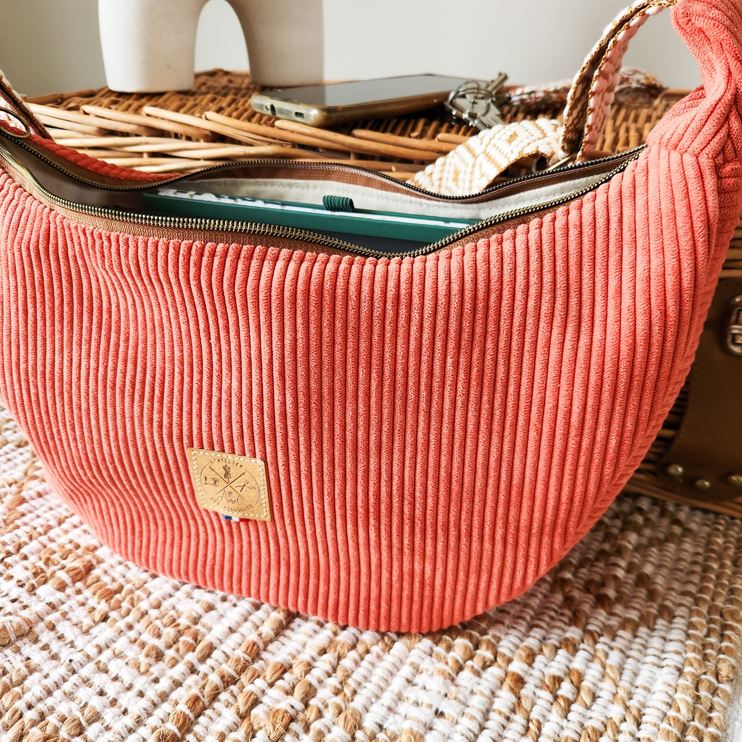Sac Demi Lune M - Velours
