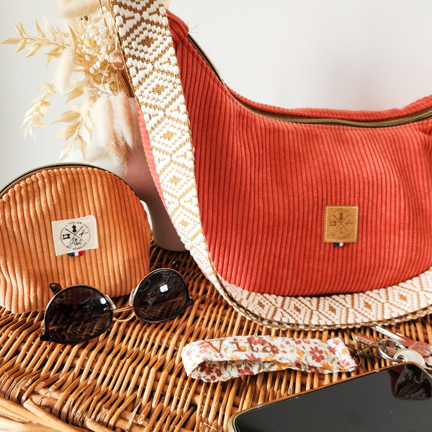 Sac Demi Lune M - Velours
