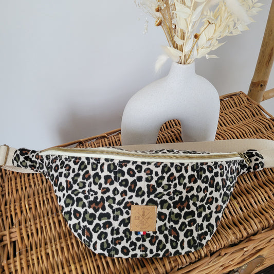 Sac Banane matelassé Léopard