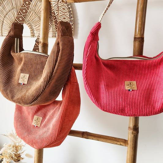 Sac Demi Lune M - Velours